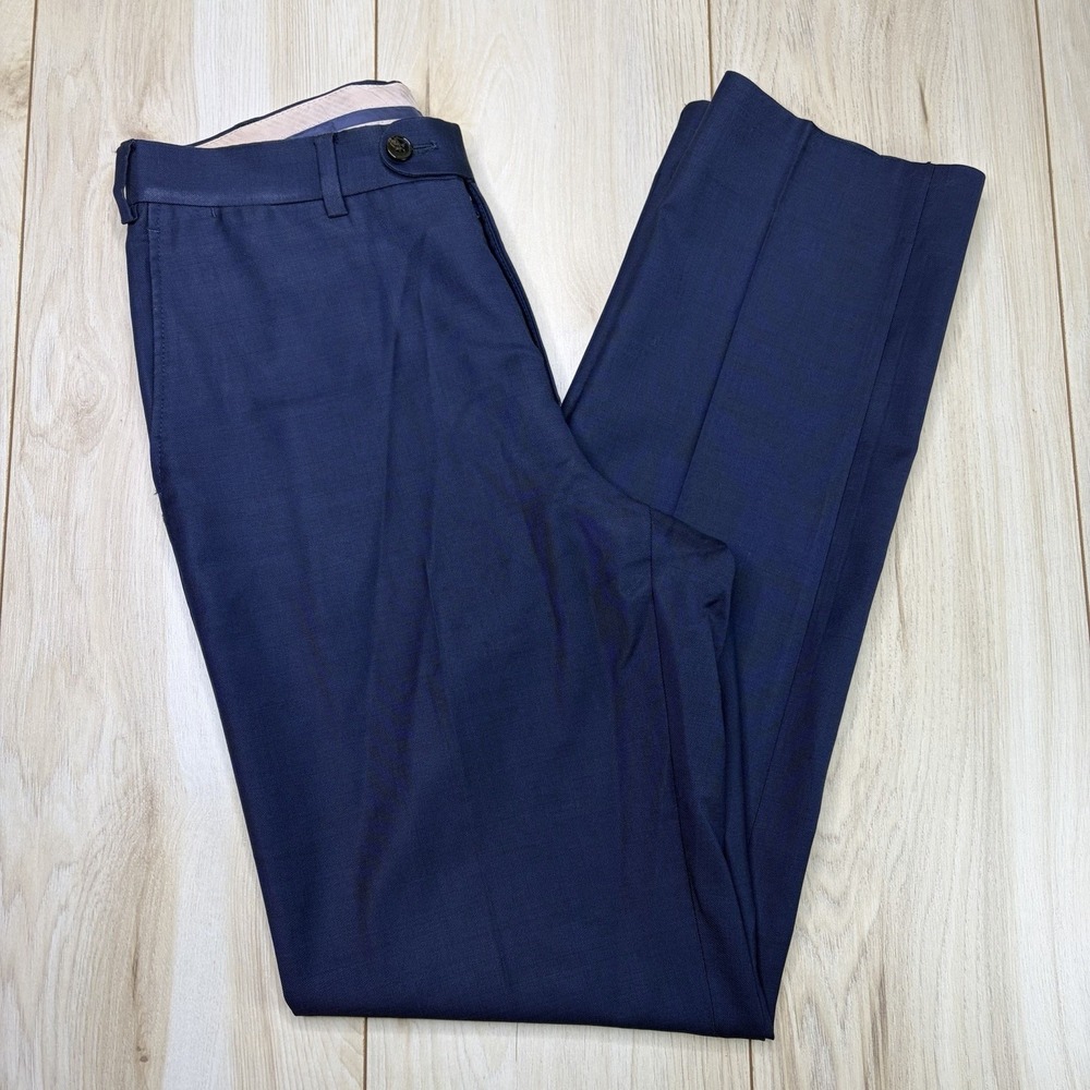 Suitsupply Navy Blue 100% Wool Dress Pants Men's 30x31 Slim Fit